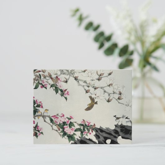 Carte Postale Fleurs de printemps (Debout devant)