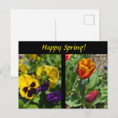 Carte Postale Fleurs de printemps (Devant / Derrière)