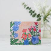 Carte Postale Fleurs de printemps (Debout devant)