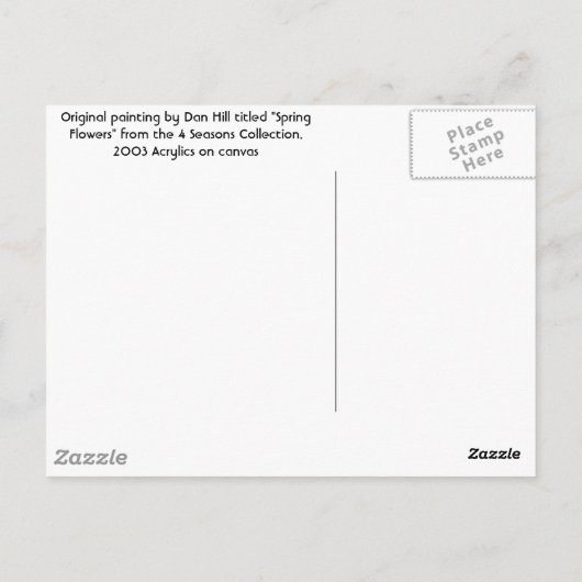 Carte postale "Fleurs de printemps" (Dos)