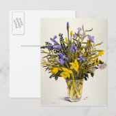 Carte Postale Fleurs de printemps (Devant / Derrière)