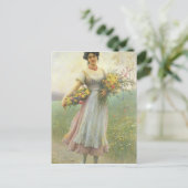 Carte Postale Fleurs de printemps (Debout devant)