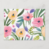 Carte Postale Fleurs de printemps | Aquarelle florale Pastel (Devant)