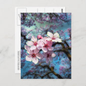 Carte Postale Fleurs de printemps arrivées (Devant / Derrière)