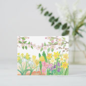 Carte Postale Fleurs de printemps qui rayonnent la joie (Debout devant)