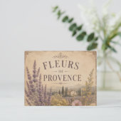 carte postale fleurs de provence (Debout devant)
