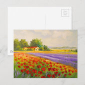 Carte Postale Fleurs de Provence (Devant / Derrière)