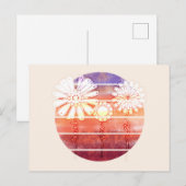 Carte Postale Fleurs de remerciement au coucher du soleil - Oran (Devant / Derrière)