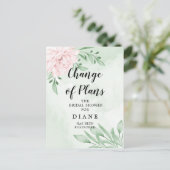 Carte Postale Fleurs de rose rose Changement de date Shower de m (Debout devant)