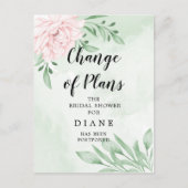 Carte Postale Fleurs de rose rose Changement de date Shower de m (Devant)