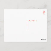 Carte Postale Fleurs de rose rouge Merci Floral (Dos)