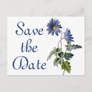 Carte Postale Fleurs de sauvetage Floral Date Bleue Fleurs de ma