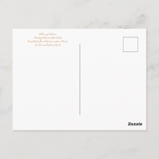 Carte Postale Fleurs de singe de bronze de Californie (Dos)