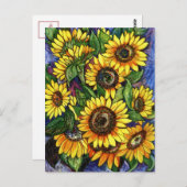 Carte Postale Fleurs de soleil (Devant / Derrière)