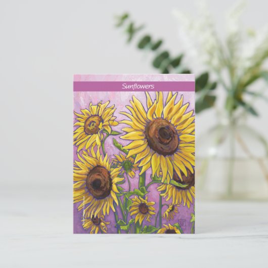 Carte Postale Fleurs de soleil (Debout devant)