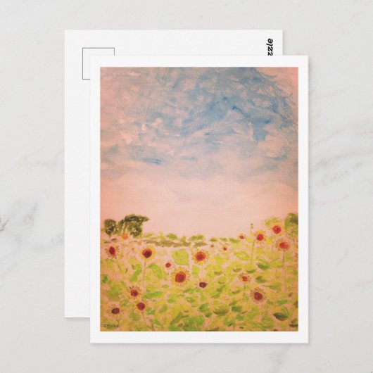 Carte Postale Fleurs de soleil (Devant / Derrière)