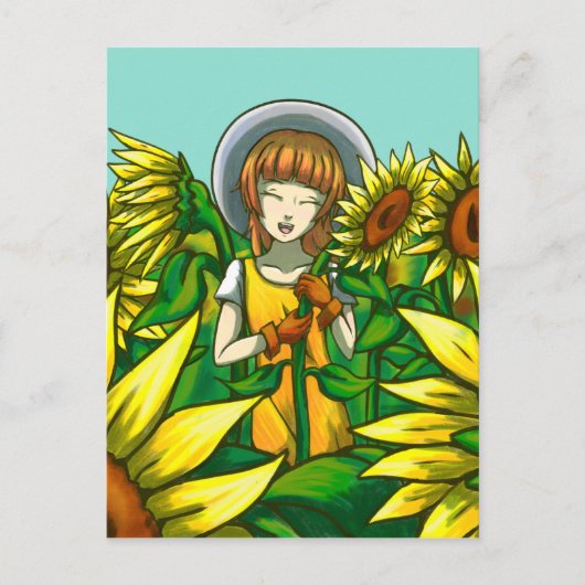 Carte Postale Fleurs de soleil (Devant)