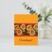 Carte Postale Fleurs de soleil (Debout devant)
