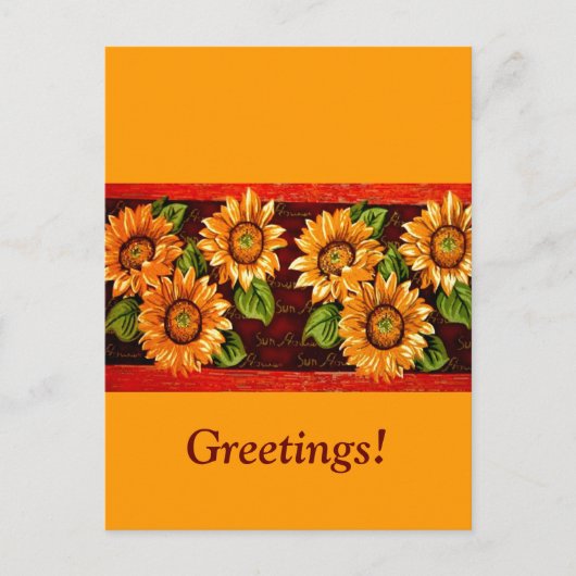 Carte Postale Fleurs de soleil (Devant)