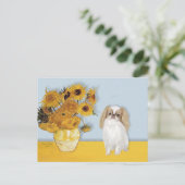 Carte Postale Fleurs de soleil - Chin japonais (L1) (Debout devant)