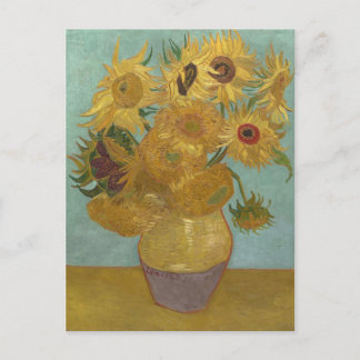 Carte Postale Fleurs de soleil dans un vase (F455) Van Gogh Art