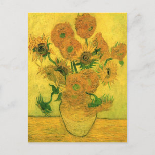 Carte Postale Fleurs de soleil dans un vase (F457) Van Gogh Art