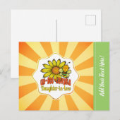 Carte Postale Fleurs de soleil et abeilles incroyables de belle- (Devant / Derrière)