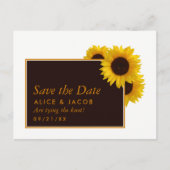 Carte Postale Fleurs de soleil rustiques - Mariage Enregistrer l (Devant)
