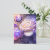 Carte Postale Fleurs de spectre lumineux mauve Iridescente (Debout devant)