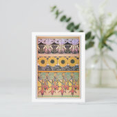 Carte Postale Fleurs de style Art Nouveau, Mucha (Debout devant)