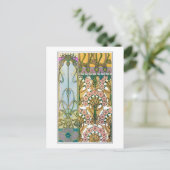 Carte Postale Fleurs de style Art Nouveau, Mucha (Debout devant)