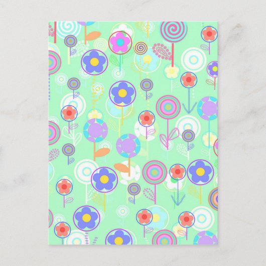 Carte Postale Fleurs de supercalque (Devant)
