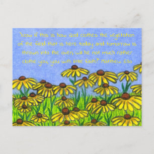Carte Postale Fleurs de Susans Joués Noirs