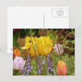 Carte Postale Fleurs De Tendance (Devant / Derrière)