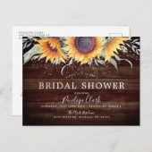 Carte Postale Fleurs de Tournesol Rustiques en Fleur | Réception (Devant / Derrière)