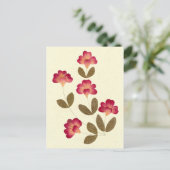 Carte Postale Fleurs de tube rose pâle (Debout devant)