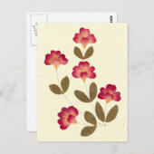 Carte Postale Fleurs de tube rose pâle (Devant / Derrière)