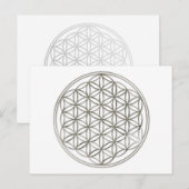 Carte Postale FLEURS DE VIE - argent (Devant / Derrière)