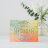 Carte Postale FLEURS DE VIE / Blume des Lebens - BiColor (Debout devant)