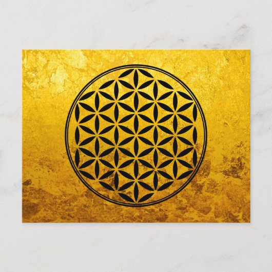 Carte Postale FLEURS DE VIE - Symbole de géométrie sacrée plein (Devant)