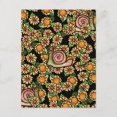 Carte Postale Fleurs d'escargots joyeuses (Devant)