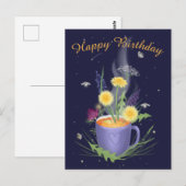 Carte postale Fleurs d'été à l'heure du thé (Devant / Derrière)