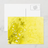 Carte Postale fleurs d'été jaunes (Devant / Derrière)