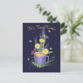 Carte postale Fleurs d'été pour le thé (Debout devant)