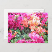 Carte Postale Fleurs d'Hawaï (Devant / Derrière)