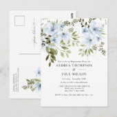 Carte Postale Fleurs d'hiver | Faire-part de fiançailles (Devant / Derrière)