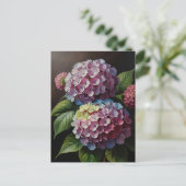 Carte Postale Fleurs d'hortensia (Debout devant)