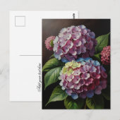 Carte Postale Fleurs d'hortensia (Devant / Derrière)