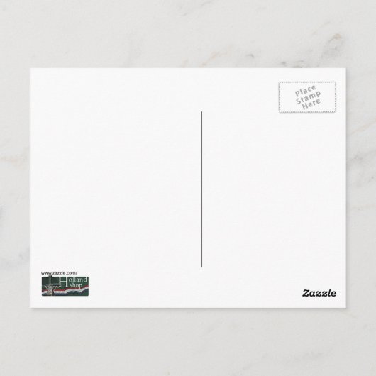 Carte Postale Fleurs d'Hyacinthe Bleues dans un champ Hollande (Dos)