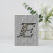 Carte Postale Fleurs d'hydrangea à monogramme initial E (Debout devant)
